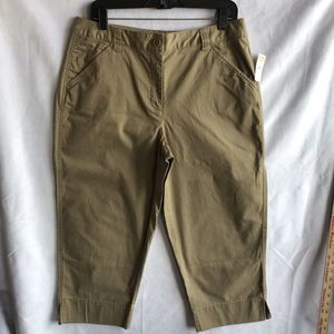 NWT Talbots Wide-Leg Khaki Pants Women's Slacks, 5 Pockets, Size 12 MSRP $58